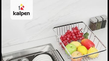 Rổ gác Inox trên chậu rửa chén thông minh Kalpen tiêu chuẩn Châu Âu - Gia dụng Mẹ Xoài