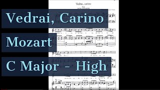 Vedrai, Carino Piano Accompaniment Mozart Don Giovanni C Major Karaoke