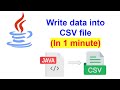 Write Data to CSV in Java in 1 Minute π
