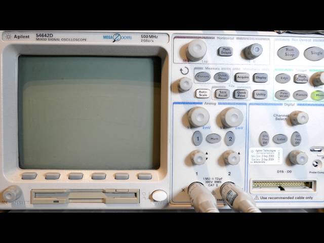 Agilent 54642D oscilloscope boot time - YouTube