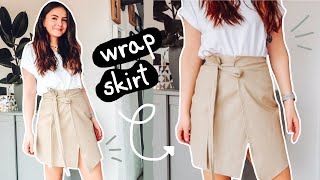 How to make this Asymetrical Linen Wrap Skirt | Owlipop DIY