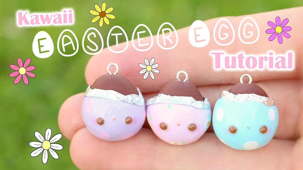 Easter Eggs Miniature Food Jewelry Clay Jewelry Easter Egg Charm Set  Polymer Clay — AllSoCharming
