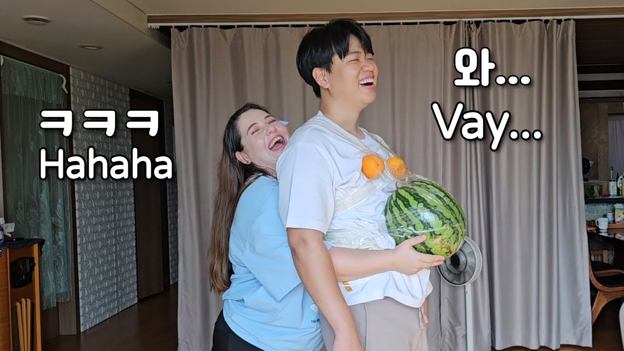 임신한 외국인 아내 따라서 임신 체험하기 ㅋㅋ 🇹🇷🇰🇷