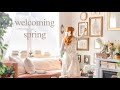 welcoming spring 💐 a springtime reset vlog // cleaning, organizing &amp; making a spring bucketlist