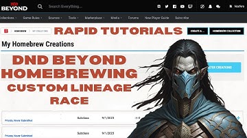 DnD Beyond Rapid Homebrew - Custom Lineage Race