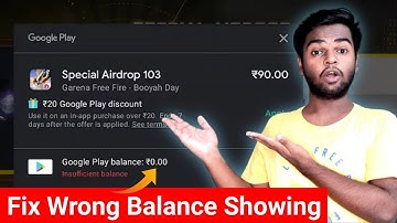 Fix Wrong Balance Showing in Free Fire | Insufficient Balance Google Play Error | Update Google Play