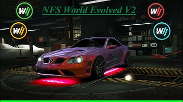 NFS World Evolved V2 daily challenge series (C class, time attack, SL500) Town in the forest