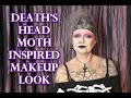 Death's Head Moth inspired makeup look