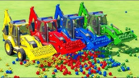 Loader Of Color! Load Small Balls With Backhoe Loaders x Mini Zetor Tractor   Farming Simulator 22