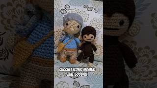 Crochet Iconic Women: Jane Goodall #crochet #iconicwomen #amigurumi #monkey #womenofhistory