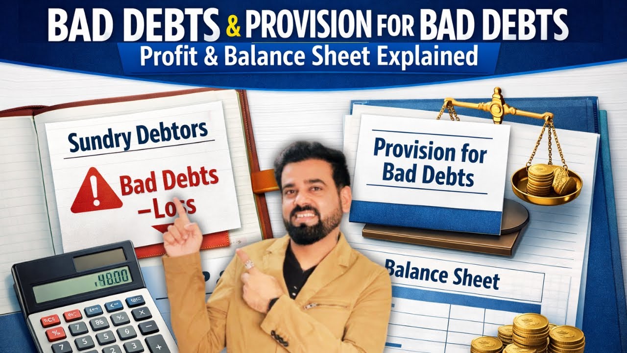 Bad Debts & Provision for Bad Debts | P&L & Balance Sheet Impact Explained | Accounting in Hindi