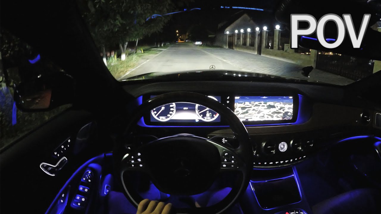Mercedes Benz S500 W222 2014 Pov Night Test Drive