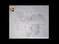 #nature landscape drawing with circle #pencil drawing easy and beautiful #drawing #art #scenery