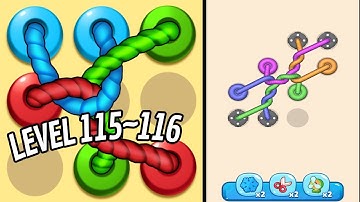 🏅 TANGLED LINE 3D: Knot Twisted 🤪 Level 115~116 🧩 Gameplay Walkthrough
