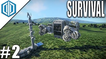 Space Engineers - SURVIVAL Ep 2 - Building a Mining Ship!
