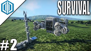 Space Engineers - SURVIVAL Ep 2 - Building a Mining Ship!