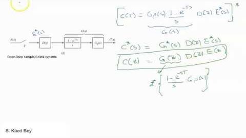 4. Digital Open Loop Control Systems: Pulse Transfer Functions