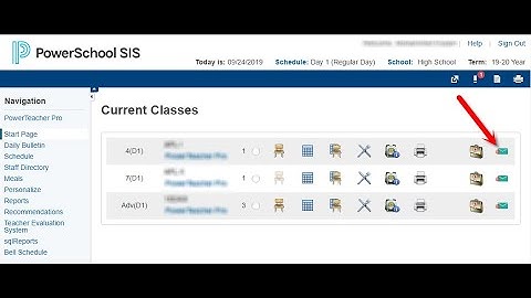 Send emails to parents and students within PowerTeacher Portal