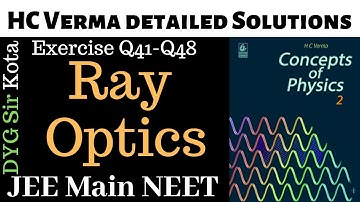 Geometrical Optics HC Verma Ray optics exercise solutions JEE Main NEET