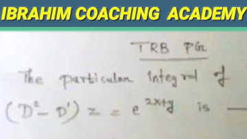 Important question from Differential equations for Pgtrb Maths