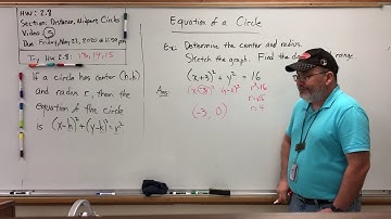 HW 2.8 Distance, Midpoints, Circles (5) – Equations of Circles Part 2