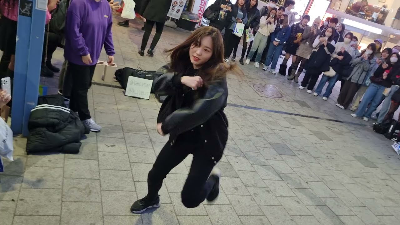 [STREET ARTIST] YU KAGAWA & HYOJIN. INTERACTIVE HONGDAE BUSKING. 230307.