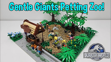 Building Jurassic World in LEGO! | 4K! | Part 2: Gentle Giants Petting Zoo! #lego #jurassicworld