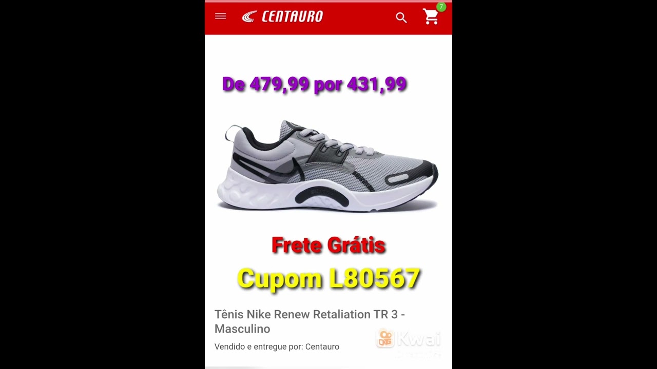 Tênis de Treino Nike Renew Retaliation TR 3 - Cupom da Centauro L80567 -  #nikerenew - YouTube