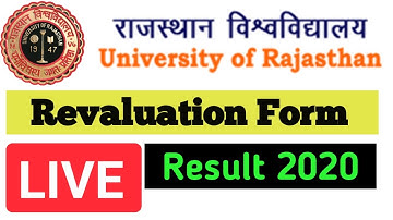 Revaluation form Rajasthan University 2020
