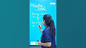 Elimination Method | Class 10 Linear Equations in 2 Variables #shorts #maths #mathstrick #shortsfeed