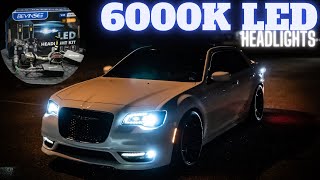 BEVINSEE V45 6000K LED HEADLIGHT INSTALL ON MY CHRYSLER 300S HEMI