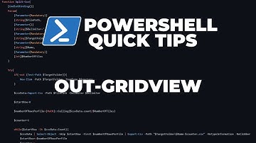 PowerShell Quick Tips : Out-GridView