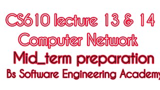 cs610 lecture 13 & 14 in Urdu | cs610 computer Network short lectures | #cs610 #computer_network
