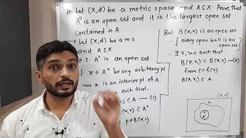 Metric Spaces | Lecture 41 | Set of Interior Points is an Open Set