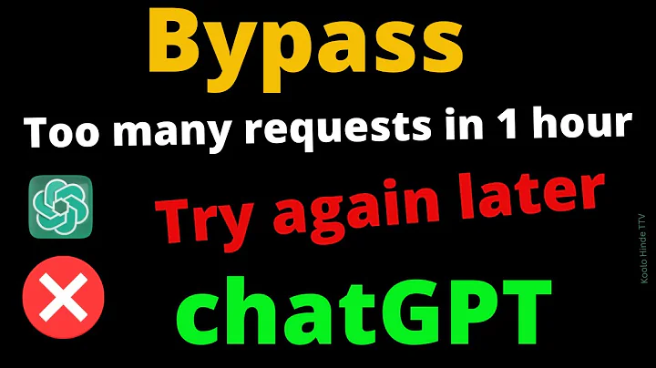 Too many requests in 1 hour. Try again later-chatGPT error (How to bypass) - DayDayNews