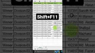 Excel নতুন Sheet ওপেন করার কীবোর্ড শর্টকাট! #excelshorts #tanviracademy #excel screenshot 3