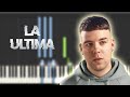 Quevedo - La última | Instrumental Piano Tutorial / Partitura / Karaoke / MIDI
