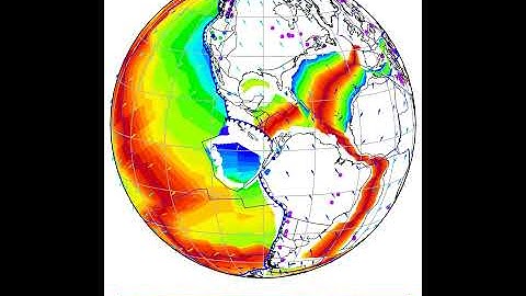 Plate motions and age of the ocean crust, with age-coded porphyry copper-gold deposits overlain