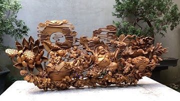 Tượng gỗ bách xanh di lặc đẳng cấp. LH: 0968911950-0967139427