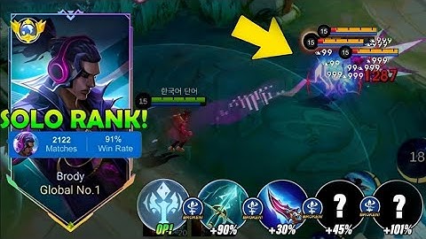 TOP GLOBAL BRODY BEST 1 HIT BUILD 2025!! Build Top Global Brody 2025 - MLBB