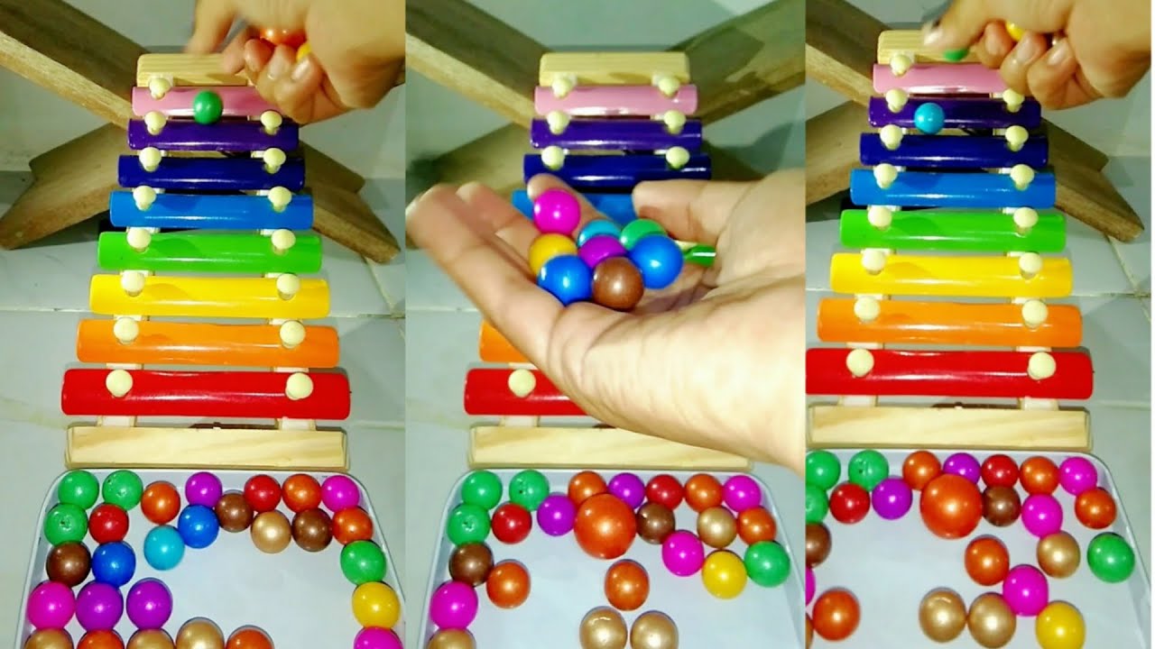 Xylophone Marble run (Wooden balls) YouTube