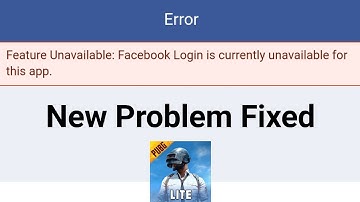 PUBG Mobile Lite problem | future unavailable | Facebook login is currently unavailable for this app