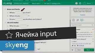 Написание текста в ячейку (Input) Написание текста в ячейку (Input)
