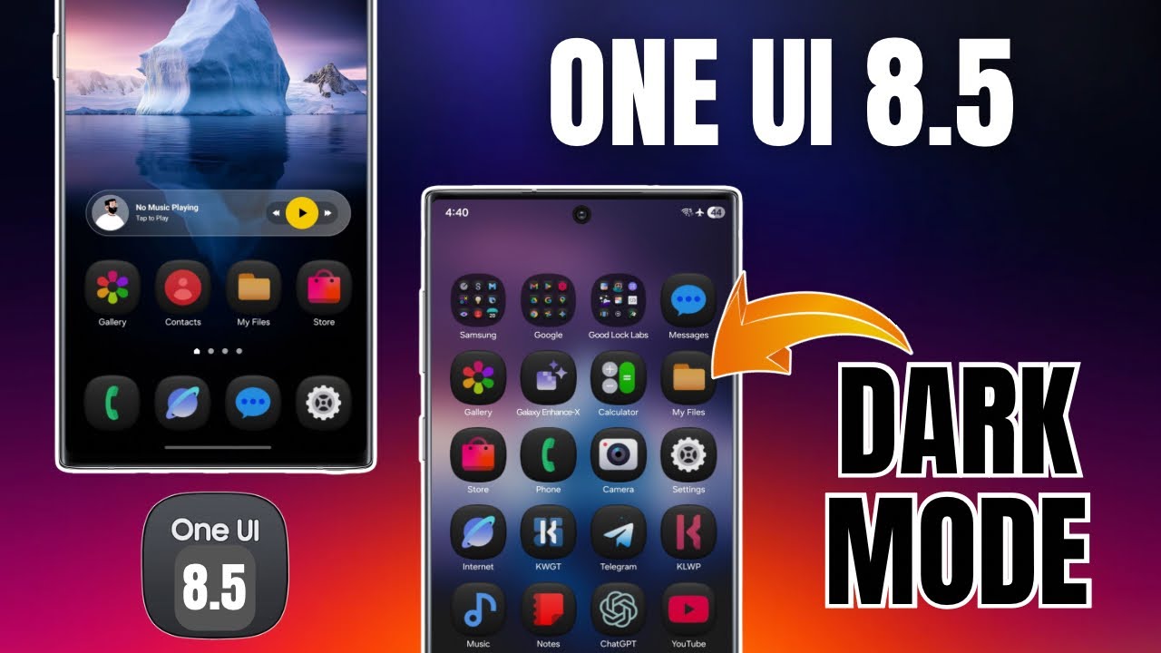 Install One UI 8.5 Dark Mode Icon On Any Galaxy Devices - YouTube