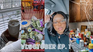 VLOGTOBER | HITTING MY 30&#39;s, CHAI LATTE RECIPE, HUGE GROCERY HAUL TRADER JOE&#39;S &amp; WALMART, DEEP CLEAN