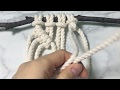 [인테리어DIY/마크라메 기본] 일자형 감아매기 매듭법_How to tie clove hitch knots