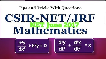CSIR NET June 2017 | Mathematical Sciences | Solution
