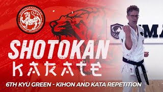 Shotokan Karate - 6th Kyu - Green Belt - Kihon &amp; Kata Repetition