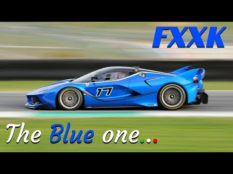 light blue Ferrari FXX