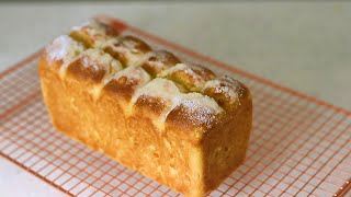 (no-knead loaf bread)무반죽으로 고소달달 옥수수식빵 만들기/no-knead corn loaf bread/corn bread/トウモロコシ食パン